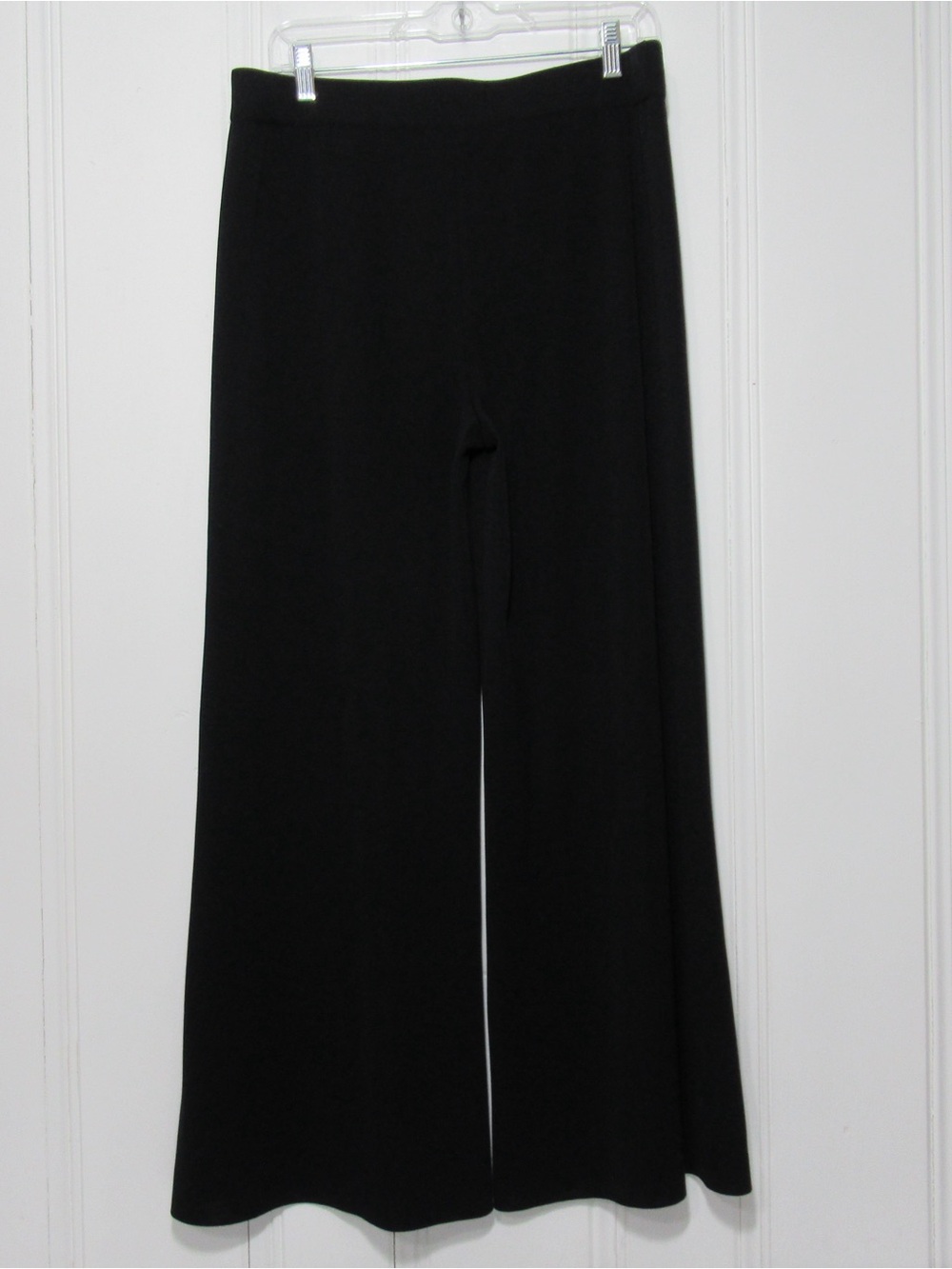 Misook Black Wide Leg Knit Pull on Pants Size Large Petite - Picture 4 of 14
